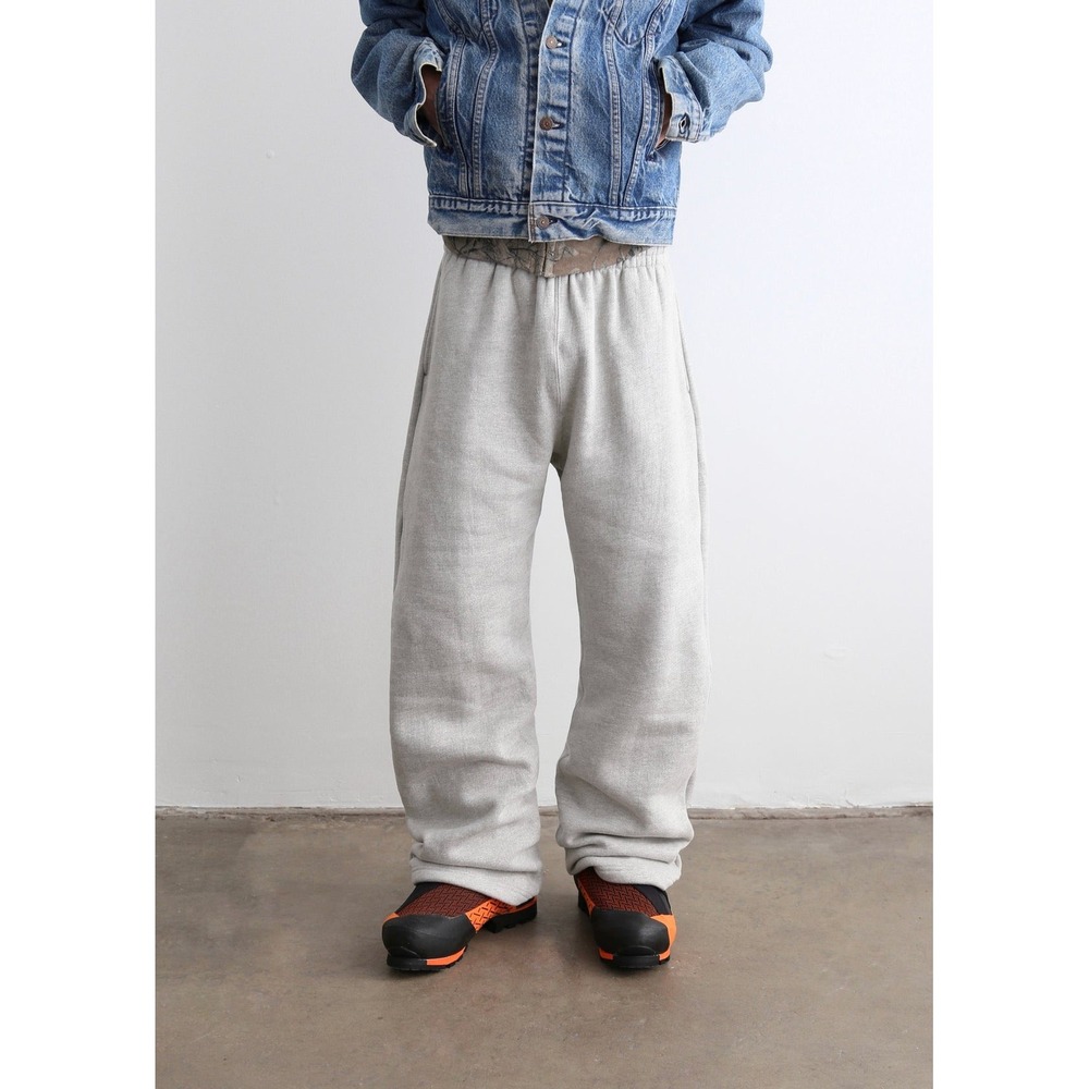 Akimbo Straight-Leg Sweatpants Heather Grey Mens Large 100% Cotton 39439408